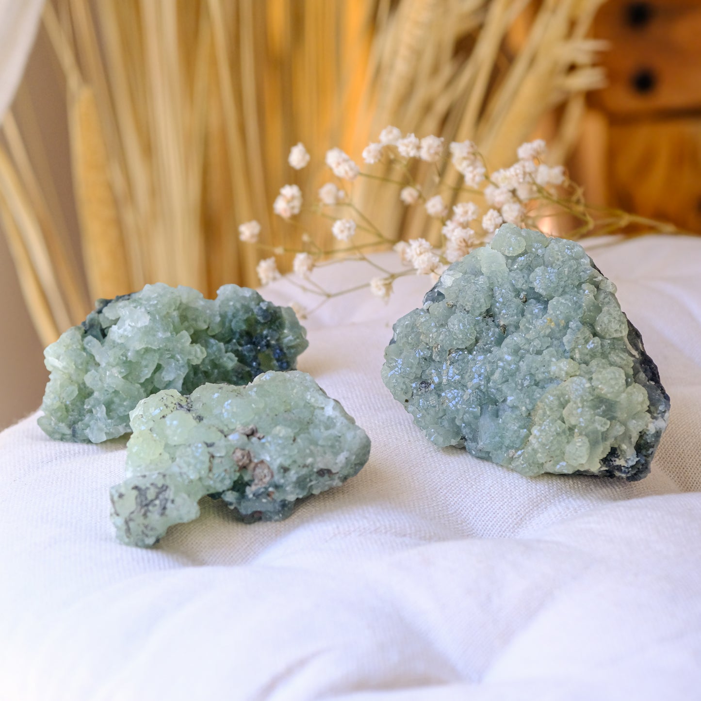 Drusas de Jade Phrenite