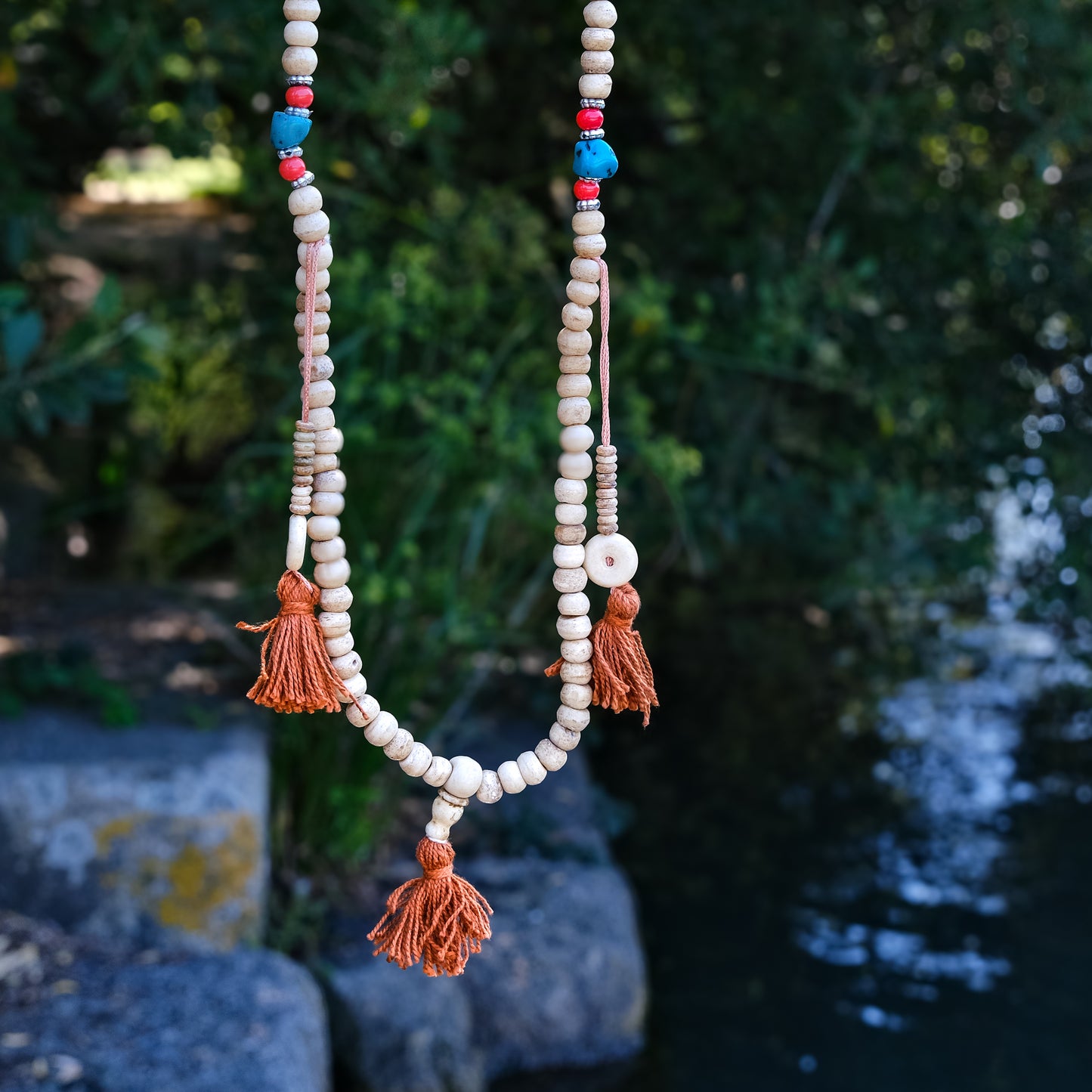 Japamala osso de Yak & Turquesa