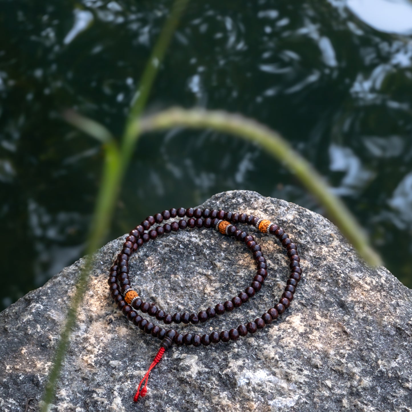 Japamala Madeira de Rosa & Rudraksha