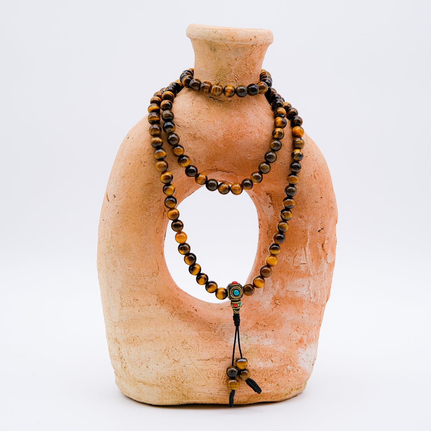 Japamala Olho de Tigre com Turquesa