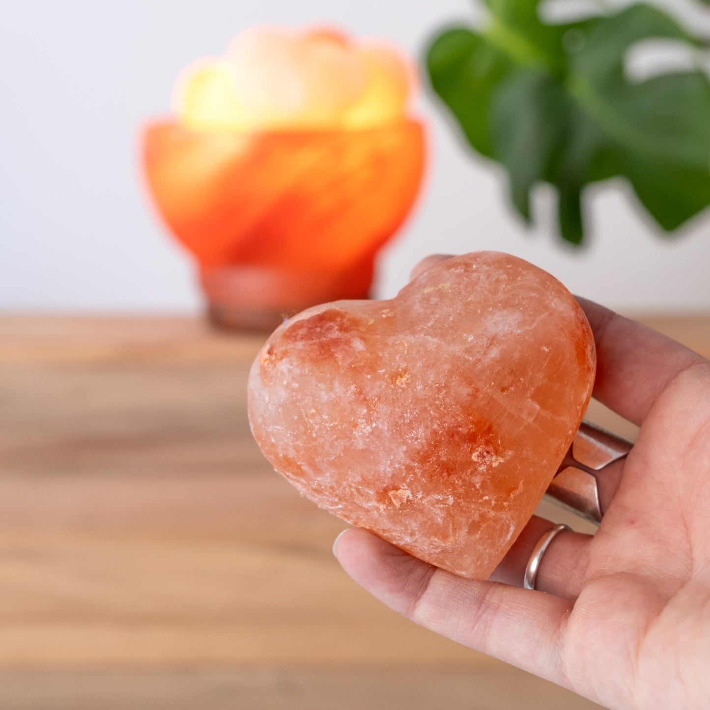 Candeeiro de Sal Taça com Coração