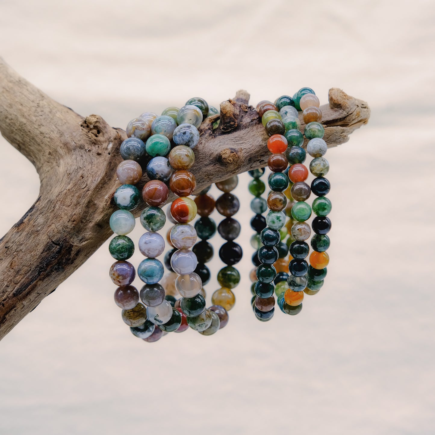 Pulseira Ágata Musgo indiana