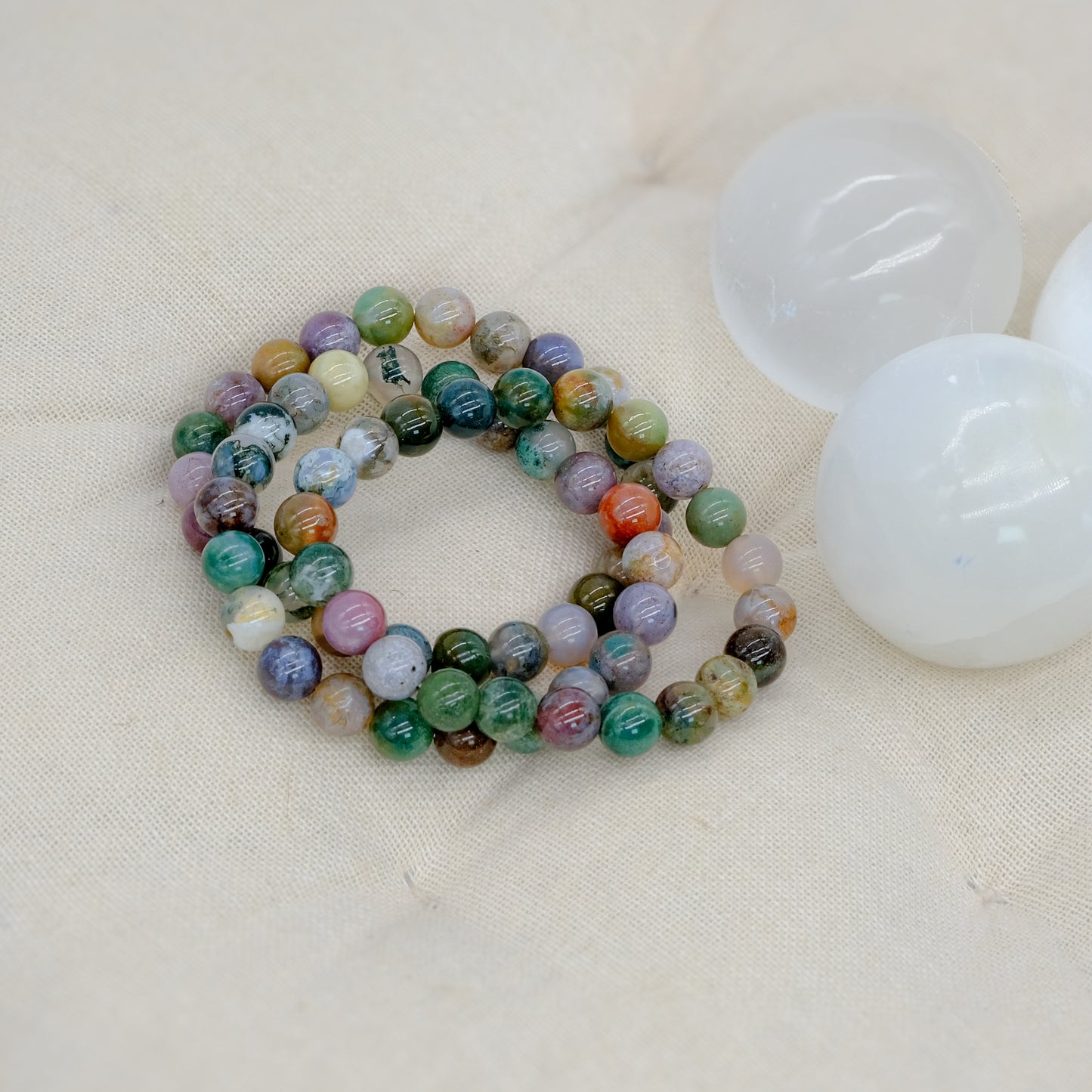 Pulseira Ágata Musgo indiana