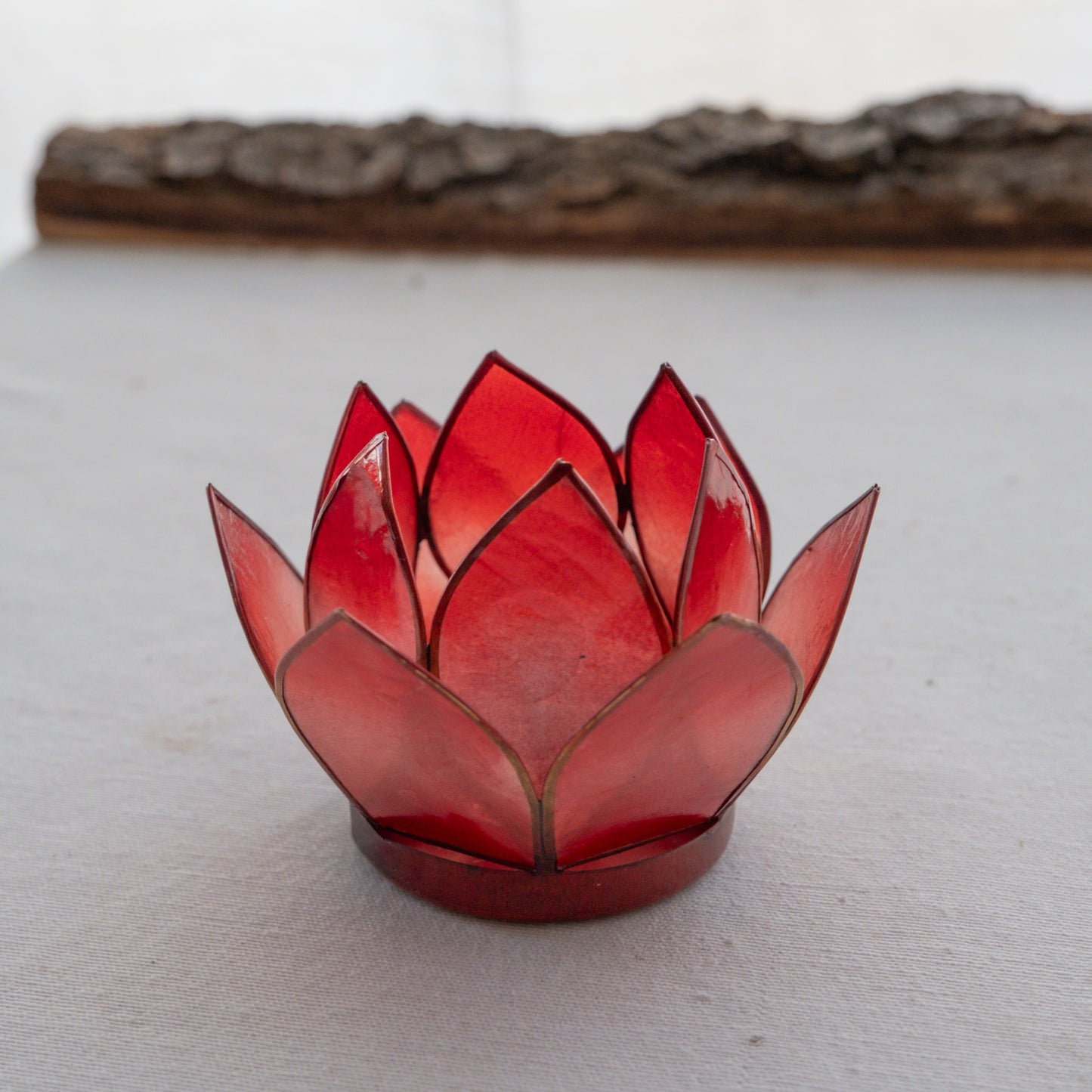 Porta vela FLOR de Lótus - pequeno vermelho
