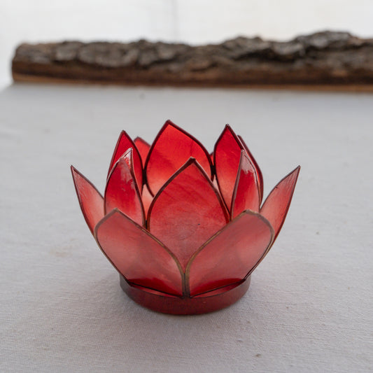 Porta vela FLOR de Lótus - pequeno vermelho