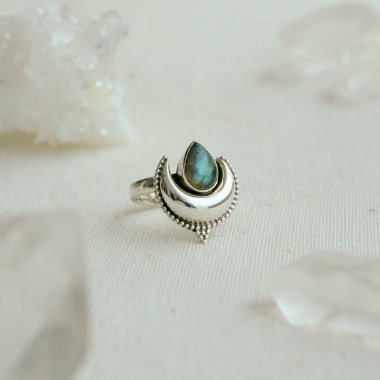 Anel Lua Labradorite