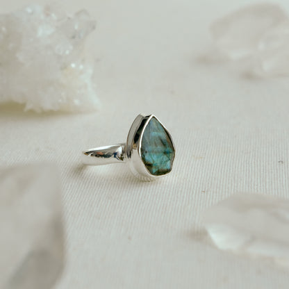 Anel Gota Labradorite
