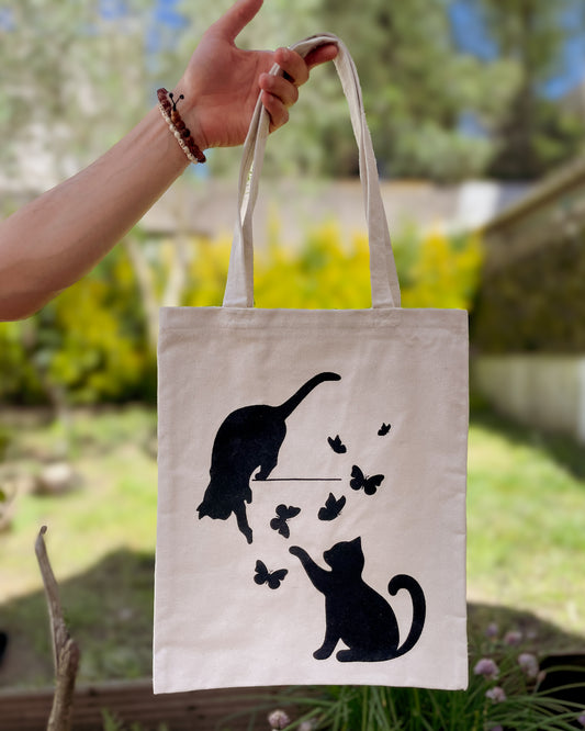 Tote Bag Gatos & Borbuletas